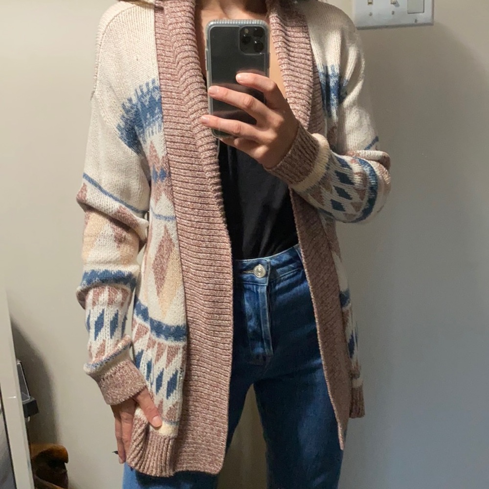 Sparkle & Fade geometric pattern cardigan